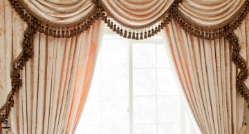 three swag valance patterns in pink