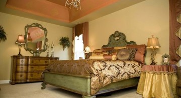 tuscan style bedroom furniture in olive and gold