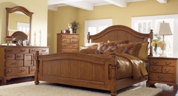 tuscan style bedroom furniture made from oakwood