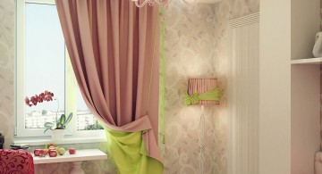 two toned teenage girl curtain designs for a small room