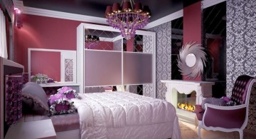 unique beds for girls with vintage chandelier