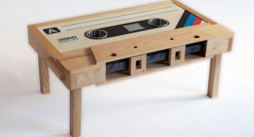 unique casette wood coffee table designs