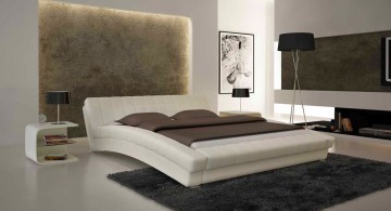unique curved bed designs with matching nightstand