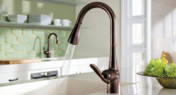 unique kitchen faucets in bronze