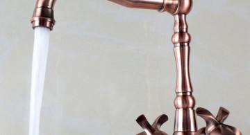 unique kitchen faucets in pink bronze