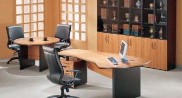 unique shaped desks for small office plans