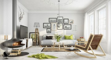 unique shaped scandinavian fireplace design ideas
