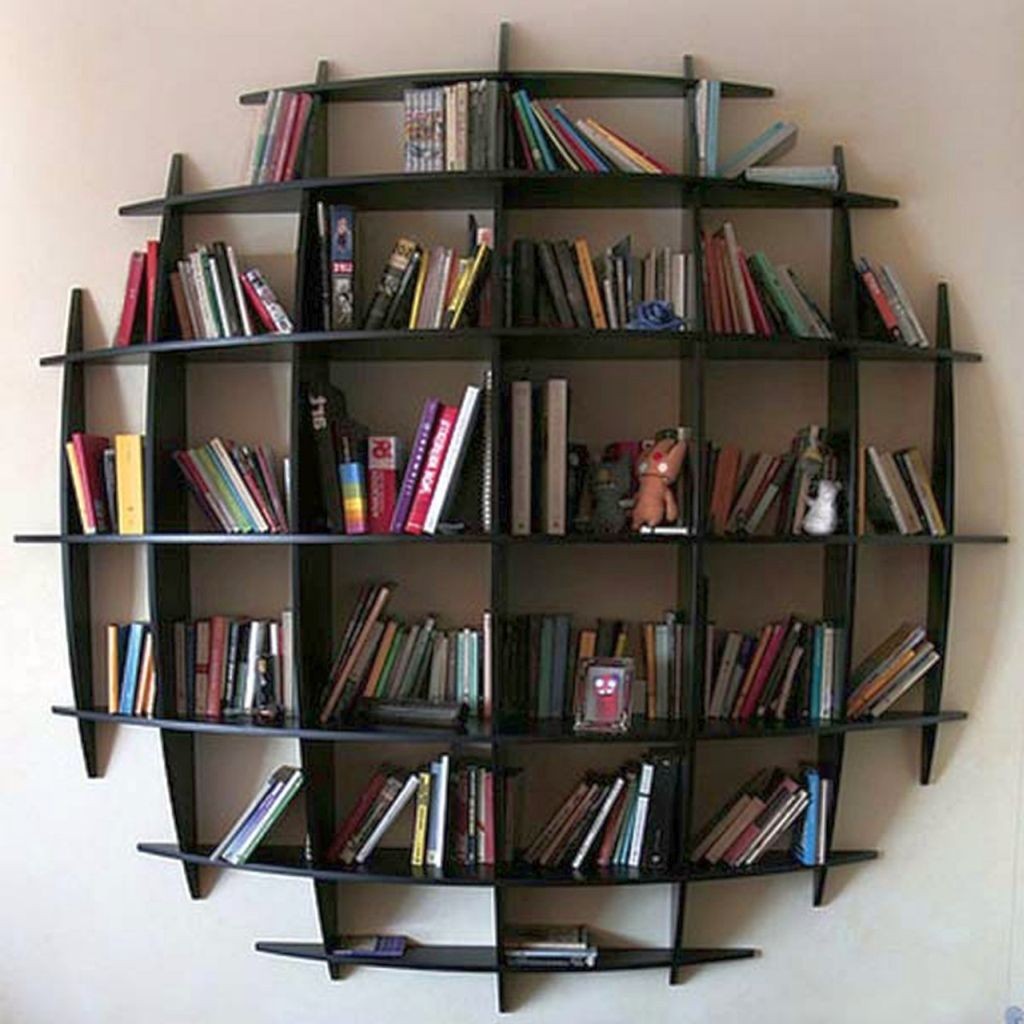 unique spherical vintage industrial bookcase designs