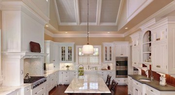 vaulted ceilings in white