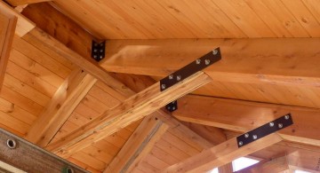 vaulted ceilings with crossed beams