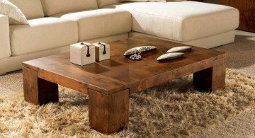 very low wood coffee table designs
