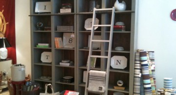 vintage industrial bookcase designs with small cubicles
