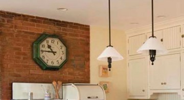 vintage mini pendant lights over kitchen island