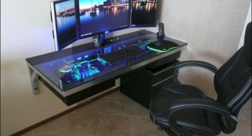 wall mounted Acrylic Computer Desk