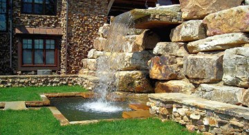 waterfall landscaping designs with big rocks