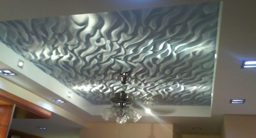 wave pattern drop ceiling decorating ideas