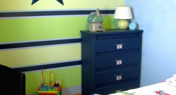 white and green stripes with blue line kids rooms paint ideas