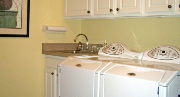 white cabinets small laundry room designs