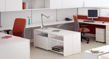 white minimalist office furniture