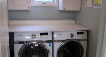 white small cabinets for small laundry room designs