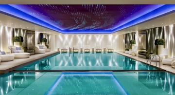 wide indoor swimming pool designs with low ceiling