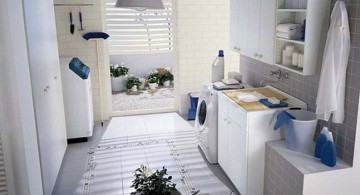 widen small laundry room storage solutions with access to outdoor