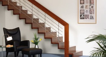 wooden stairs for small spaces