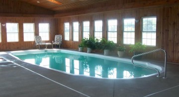wooden wall indoor swimming pool designs