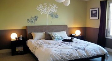 zen bedroom ideas with flower painting