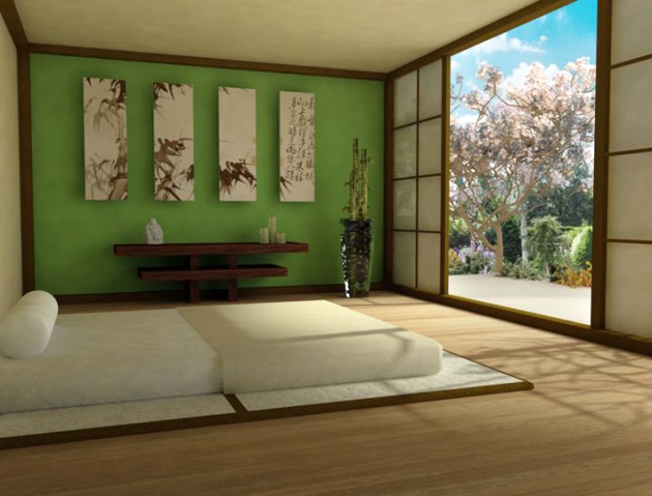 zen bedroom ideas with paper doors