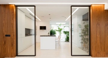 Agalarov Estate double door partition to the kitchen