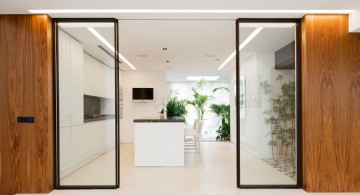 Agalarov Estate double door partition to the kitchen