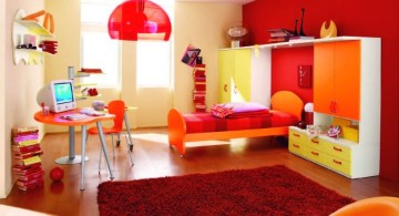 Boys room color in red and orange