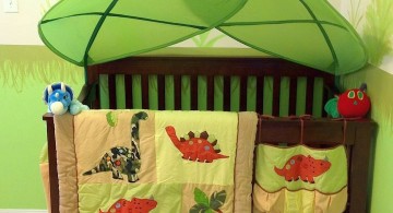 Dinosaur themed bedroom for baby crib