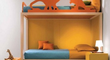 Dinosaur themed bedroom with bunk beds