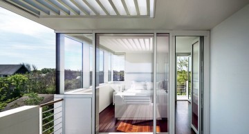 Fire Island Beach House bedroom and balcony