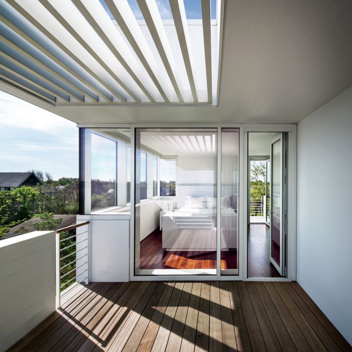 Fire Island Beach House bedroom and balcony