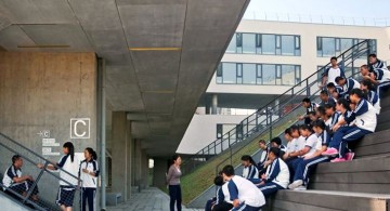 Garden School Beijing staircase school yard