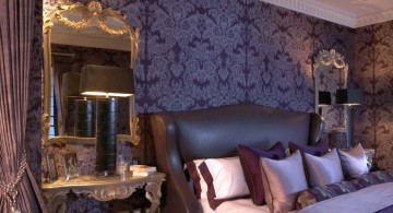 Gothic bedrooms with lovely wallpaper
