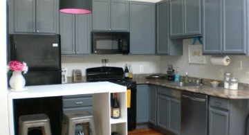 Grey Kitchen Ideas with small counter