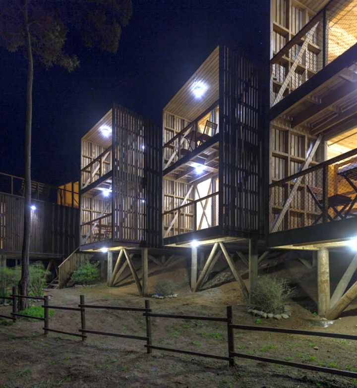 Hostal Ritoque Chile at night