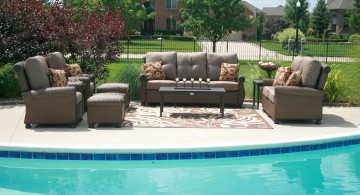 Italian furniture maker by the pool