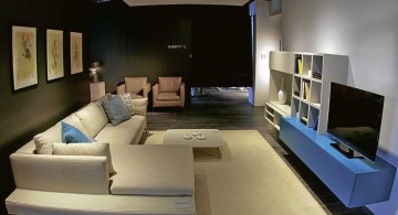 Italian furniture maker modular sofa in white