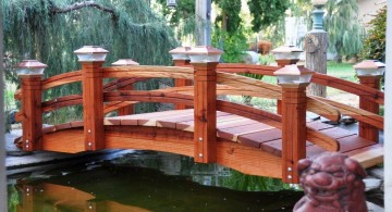 Japanese garden bridge plans in red