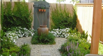 Japanese landscape design with small fountain