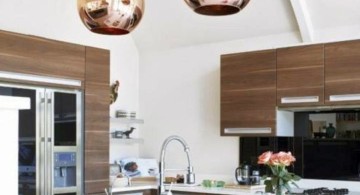 Kitchen island pendant lighting ideas retro gold ball