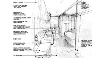 Manhattan Penthouse drawing for bathroom