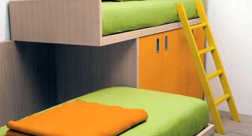 Modern Bunkbed in green and orange