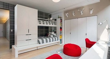 Modern Bunkbed with attached closet