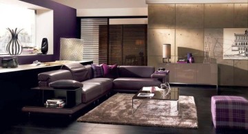 Modern black L shaped Italian Sofa Brands